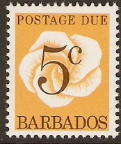 Barbados 1976 5c Postage Due Stamp. SGD16a.
