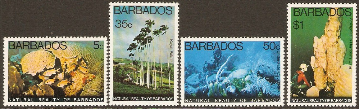 Barbados 1977 Natural Beauty Set. SG577-SG580.