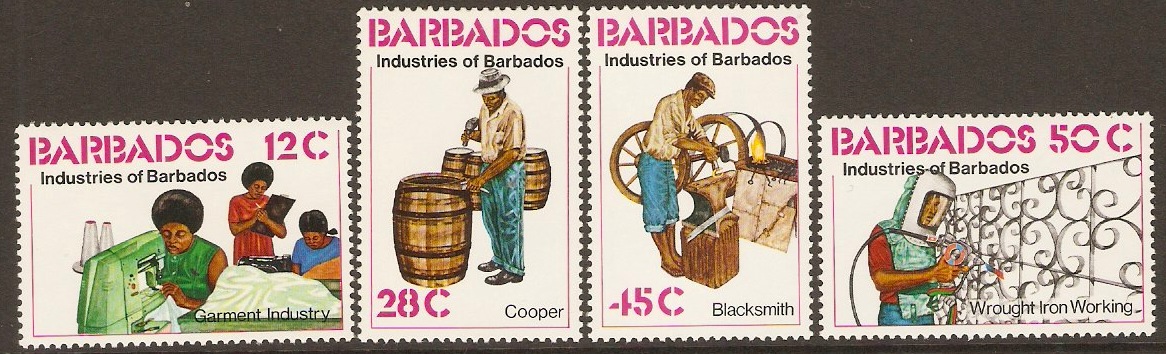 Barbados 1978 Industries Set. SG609-SG612.
