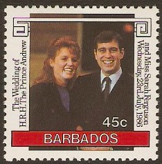 Barbados 1986 45c Royal Wedding Series. SG822.