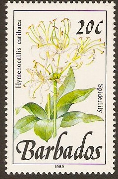 Barbados 1989 20c Wild Plants Series. SG893.