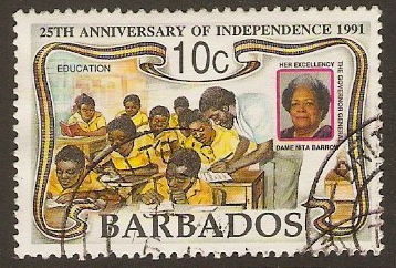 Barbados 1991 10c Independence Anniversary Series. SG965.