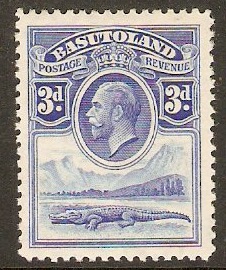 Basutoland 1933 3d Bright blue. SG4.