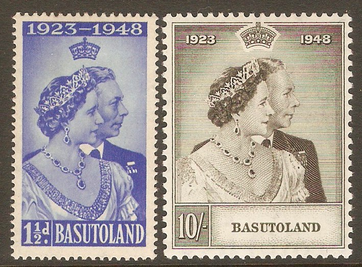 Basutoland 1948 Royal Silver Wedding set. SG33-SG37.