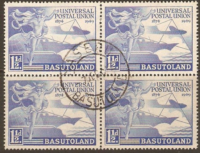 Basutoland 1949 1d Blue UPU Anniversary Series. SG38.