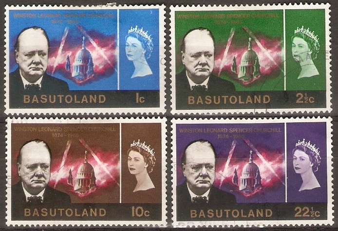Basutoland 1966 Churchill Commemoration Set. SG102-SG105.