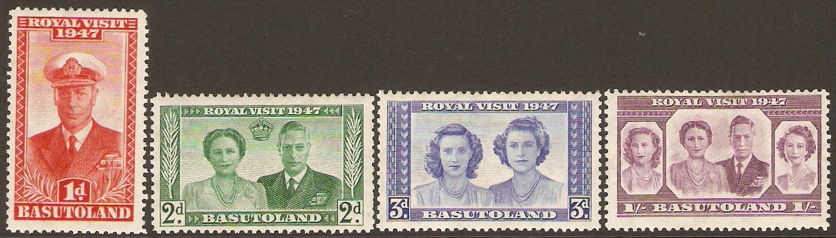 Basutoland 1947 Royal Visit Set. SG32-SG35.