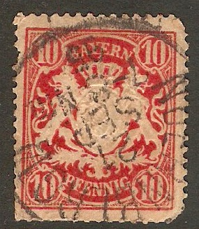 Bavaria 1888 10pf Carmine. SG111. - Click Image to Close
