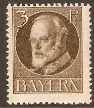 Bavaria 1914 3pf Brown - King Ludwig III. SG173A.