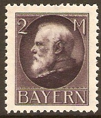 Bavaria 1914 2m Deep violet - King Ludwig III. SG190A.