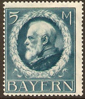 Bavaria 1914 5m Prussian blue - King Ludwig III. SG192A. - Click Image to Close