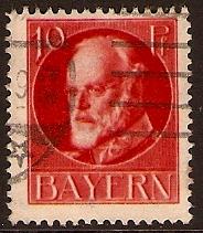Bavaria 1914 10pf. Red - King Ludwig III. SG178A.