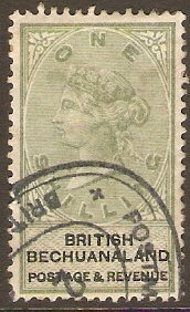 Bechuanaland 1888 1s Green and black. SG15.