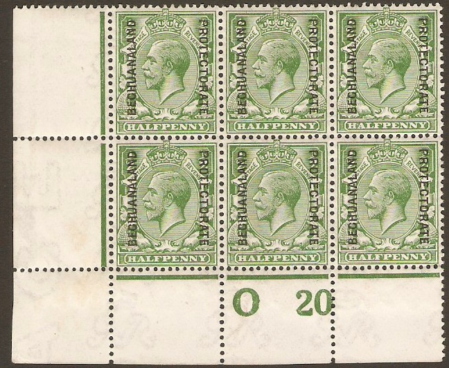 Bechuanaland 1913 d Green. SG73.