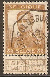 Belgium 1902 35c yellow brown. SG138.
