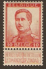 Belgium 1902 10c carmine. SG144.