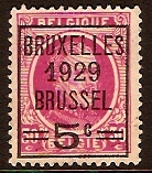 Belgium 1929 5c on 30c rose-magenta. SG478.