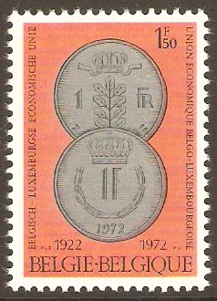 Belgium 1972 1f.50 Belgo-Lux Economic Union. SG2265.