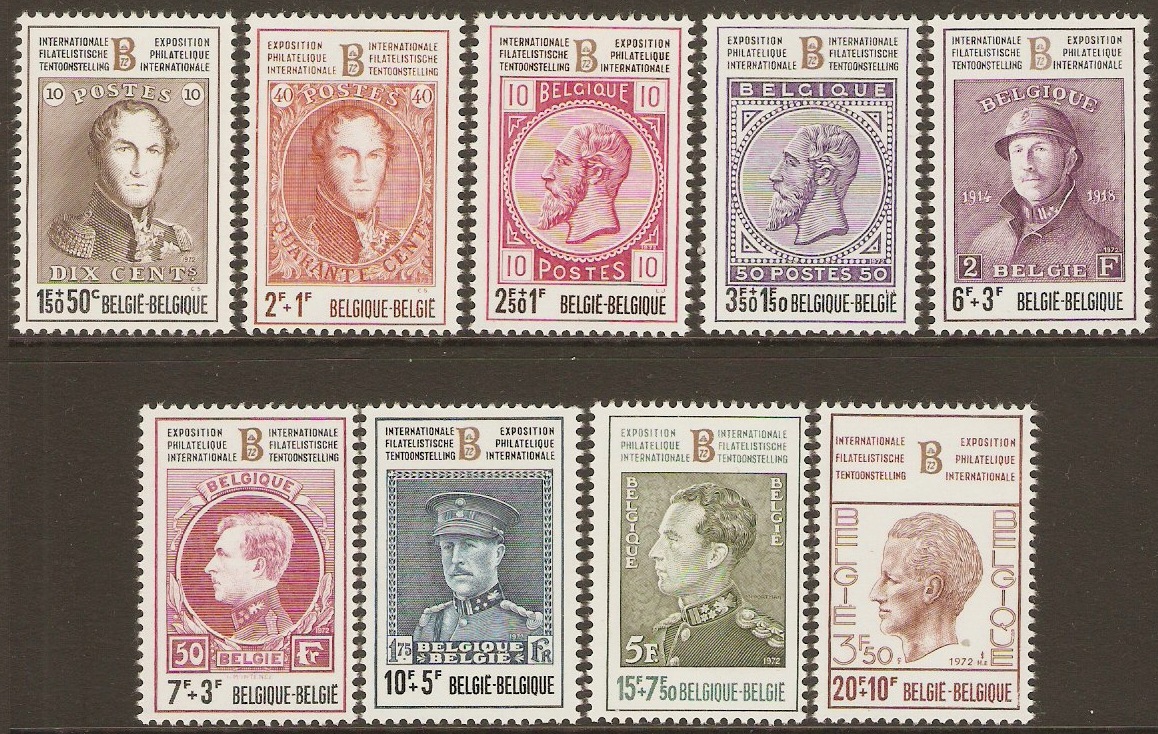Belgium 1972 Stamp Exhibition Set. SG2277-SG2285.