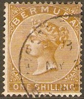 Bermuda 1883 1s Yellow-brown. SG29.