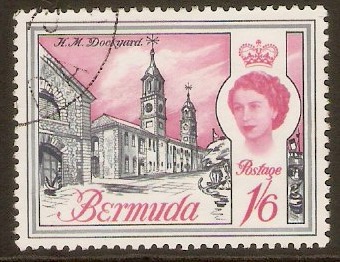 Bermuda 1962 1s.6d Violet and ochre. SG173.