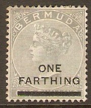 Bermuda 1901 d on 1s Dull grey. SG30.