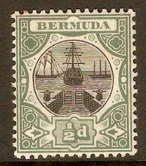 Bermuda 1906 d Black and green. SG35.