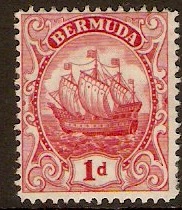 Bermuda 1922 1d Scarlet (Type III). SG79.