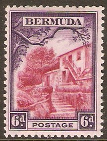 Bermuda 1936 6d Carmine lake and violet. SG104.