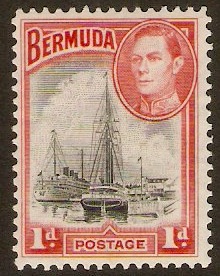 Bermuda 1938 1d Black and red. SG110.