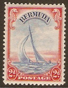 Bermuda 1938 2d Ultramarine and Scarlet. SG112a.