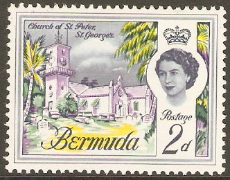 Bermuda 1962 2d. Lilac, indigo yellow and green. SG164.