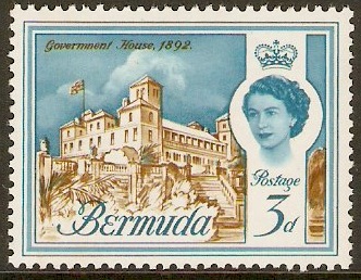 Bermuda 1962 3d Yellow-brown and light blue. SG165.