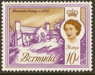 Bermuda 1962 10d. Violet and ochre. SG170a.