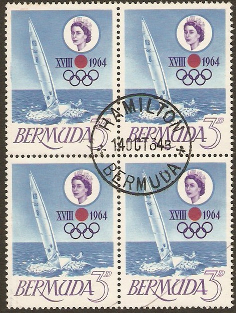 Bermuda 1964 3d Olympic Games Stamp. SG183.