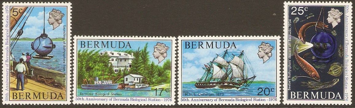Bermuda 1976 Biological Station Anniv. Set. SG357-SG360. - Click Image to Close