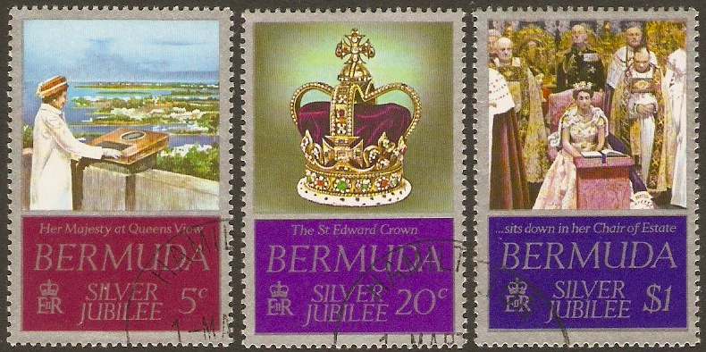 Bermuda 1977 Silver Jubilee Set. SG371-SG373.