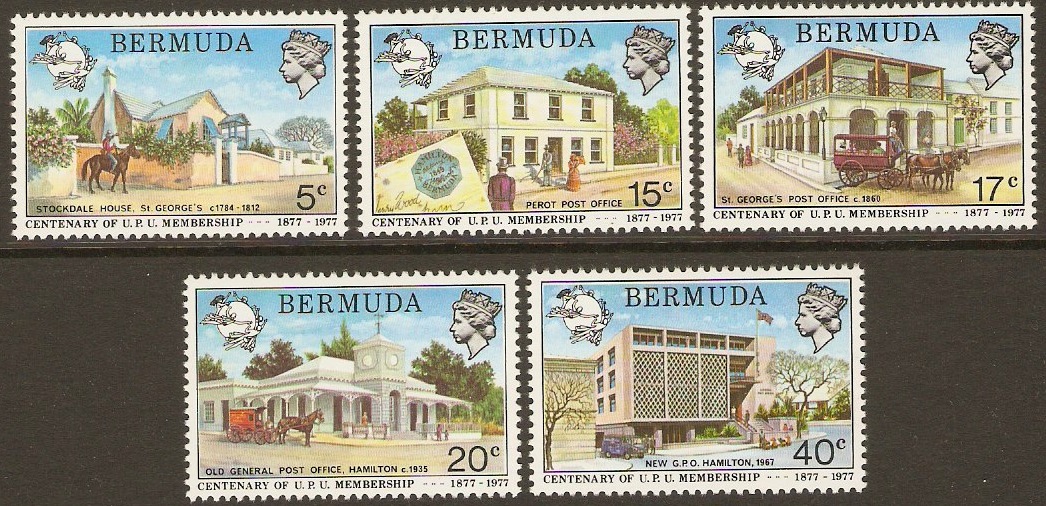 Bermuda 1977 UPU Anniversary Set. SG374-SG378.