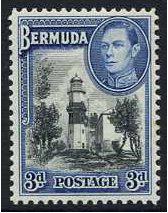Bermuda 1938 3d Black and deep blue. SG114a.