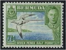 Bermuda 1938 7d Black, blue and yellow-green. SG114bc.