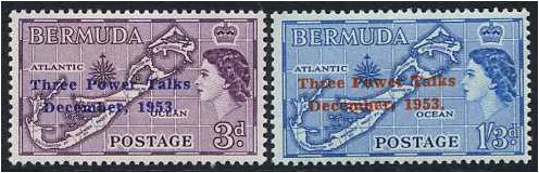 Bermuda 1953 Three Power Talks Set. SG152-SG153.