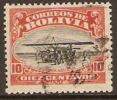 Bolivia 1924 10c Aviation School Series. SG170.