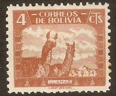 Bolivia 1939 4c Cinnamon. SG347. - Click Image to Close