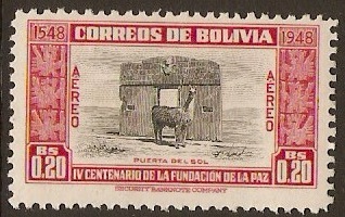 Bolivia 1951 20c La Paz Foundation Series. SG521.