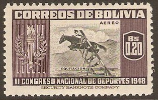 Bolivia 1951 20c Sport Series. SG538.