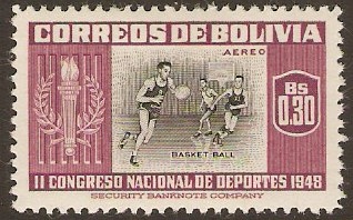Bolivia 1951 30c Sport Series. SG539.