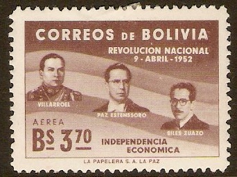 Bolivia 1953 3b.70 Revolution Anniversary - Air series. SG585.