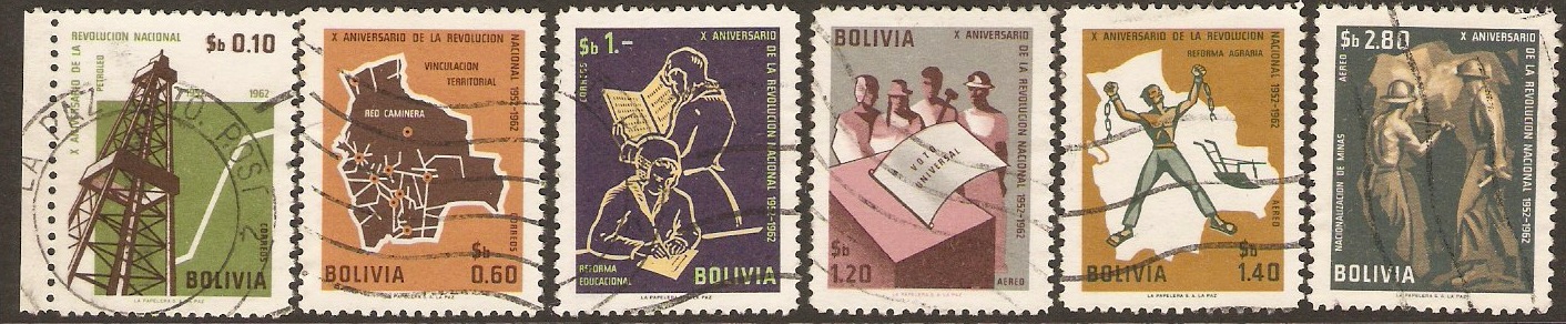 Bolivia 1963 Revolution Anniversary Set. SG764-SG769.