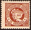 Brazil 1942 Torch of Learning Stamp. SG672.
