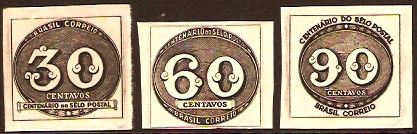 Brazil 1943 Brazilian Postage Stamps. SG680-SG682.